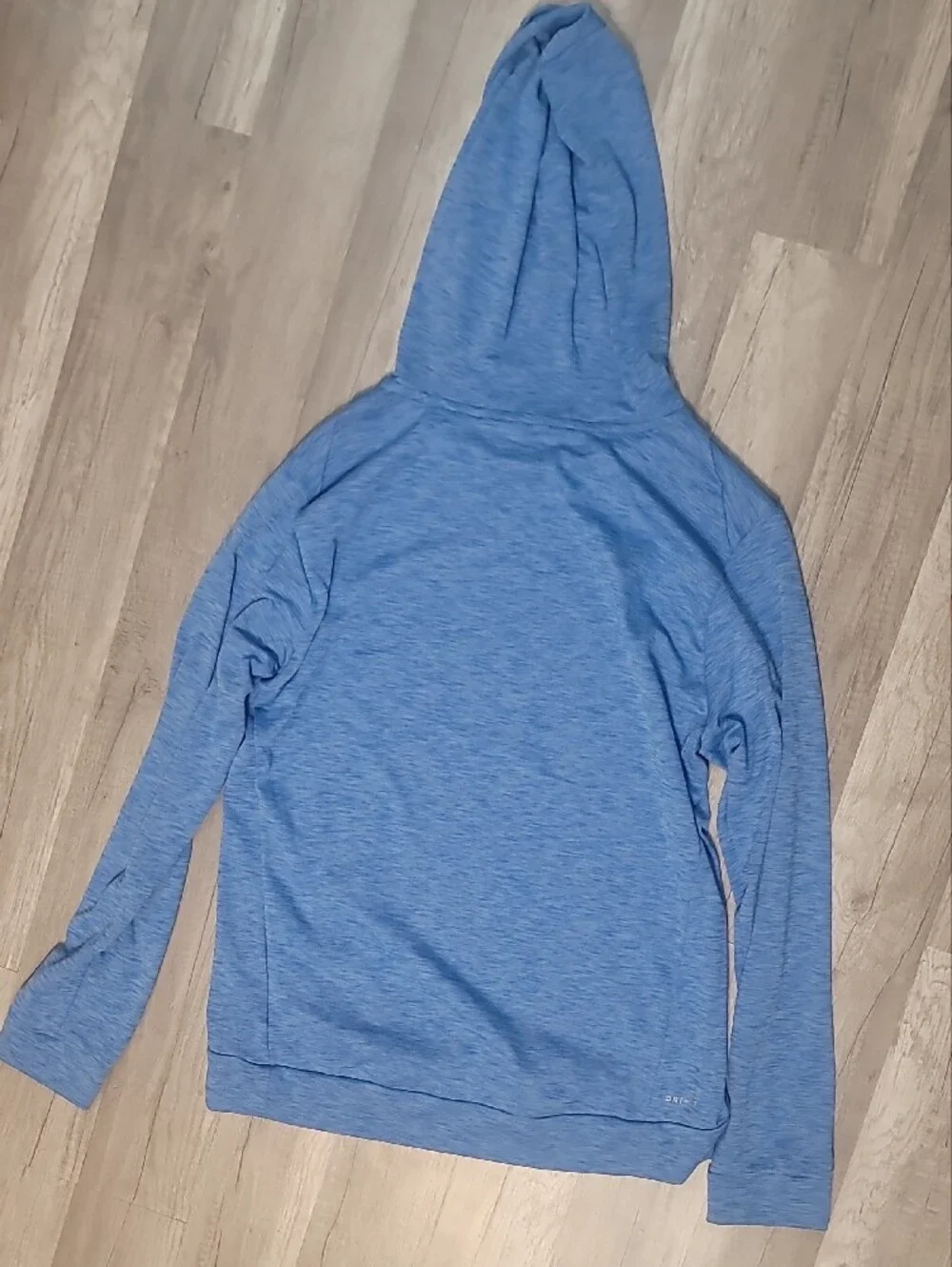 Nike Light Blue Hoodie with Dark Blue Swoosh Youth Xl Dri Fit